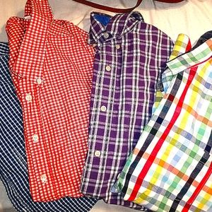 Designer buttondowns sz l-xl set of 4. 2 short sleeve 2 long